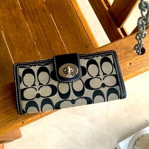 Black & Gray Coach Monogram Wallet